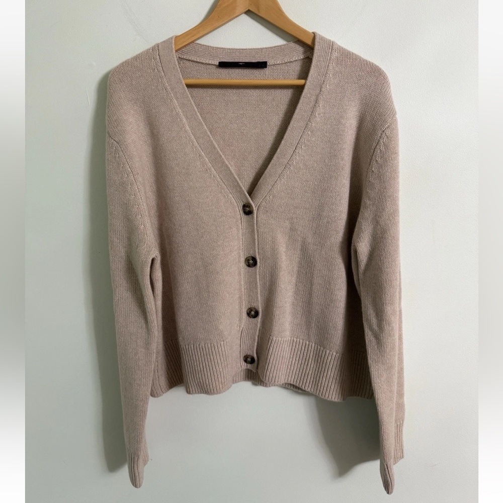Jenni Kayne Cashmere Cardigan Light Tan Size Large